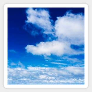 Blue sky cute clouds cumulus clouds Sticker